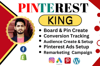 setup ads campaign as a pinterest marketing manager