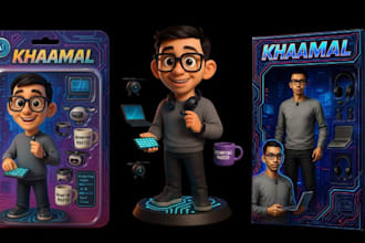 turn your photo into a custom action figure box art style