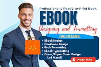 design a professional ebook, cookbook pdfs typesetting, paper or cover design