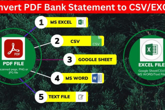 convert PDF bank statement to excel sheet