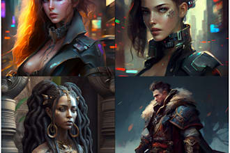 Top 5!  create custom dall e and midjourney ai art, portraits, landscape and prompts