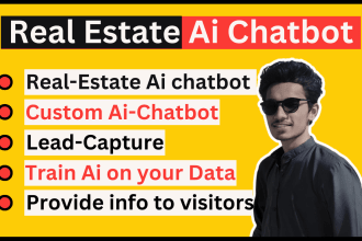 do real estate ai chatbot for book appointment or train bot on your data
