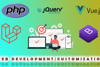 do custom CSS, html, jquery, PHP, laravel coding