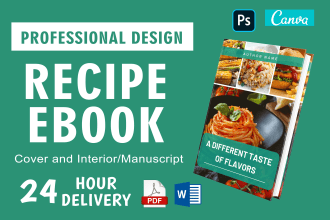 design your cookbook, recipe book, diet plan and meal plan