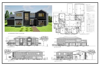 2d floor plans, site plan and drafting blueprints in autocad as an architect