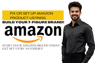 professionally set up amazon seller account product listings
