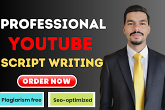 be script writer for youtube video script writing