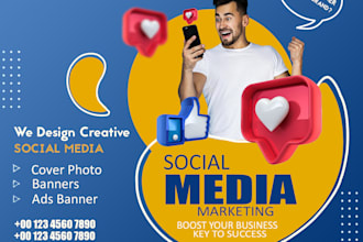 design social media post, instagram post, facebook post ads, fb ads, banner ads
