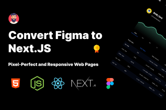 convert your figma designs to responsive web pages with nextjs and tailwind CSS