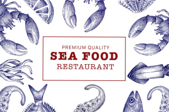 draw an illustration for food menu