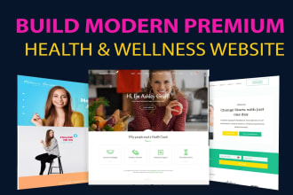 design premium website for health, wellness, healing, fitness coach