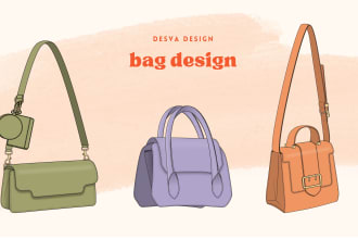 design fashion bag, handbag, purse, backpack and wallet