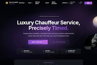 create the chauffeur, taxi, minicab, limo services website