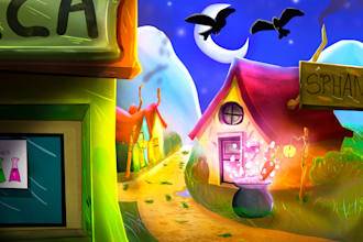 make a cinematic background for animation