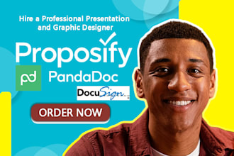 design proposal template on proposify, better proposal, pandadoc, qwilr docusign