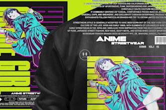 design anime t shirt streetwear style