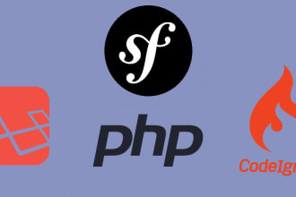 create application using PHP symfony laravel with vuejs reactjs nodejs