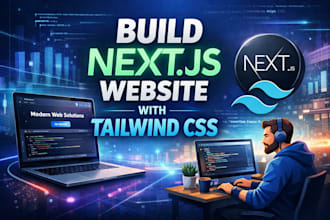 build next js website with tailwind css fast and responsive