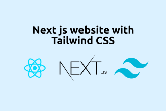 build next js website with tailwind
