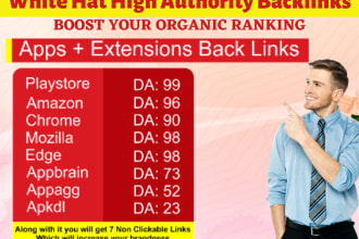 make white hat off page SEO backlink by publishing apps extension