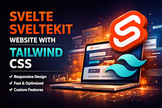 build svelte sveltekit website with tailwind css