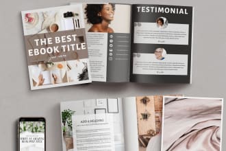 design branded PDF lead magnet, workbook design, ebook