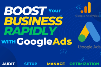 setup manage google ads ppc campaign and search ads campaign