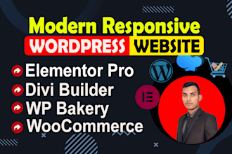 design complete modern responsive wordpress website