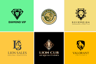 do lion logo, dog, tiger, wolf, birds, horse, and animal design in 8 hours