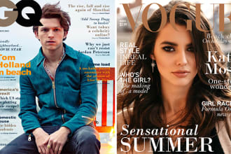 design professional eye catchy magazine cover in 24 hours