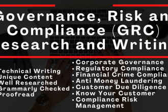 do research and write on governance, risk and compliance grc