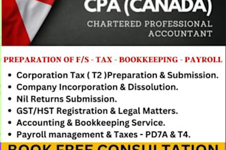 file corporation tax t2 and personal tax t1 for canada