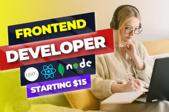 develop responsive website in reactjs, nodejs, html, css and javascript