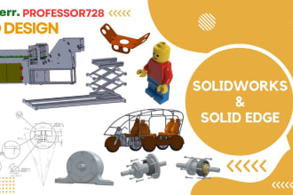 design 3d models using solidworks and solid edge