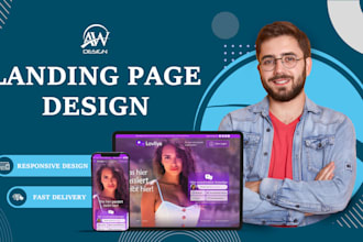 design clean and modern responsive landing page