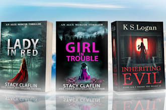 create horror book cover, fantasy book cover or book cover design