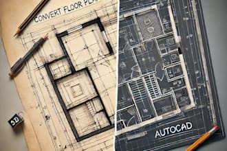 convert rough image in autocad