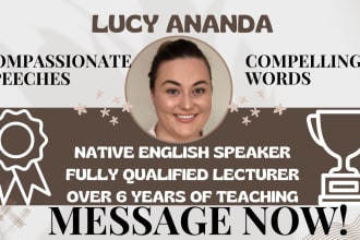 write a wedding speech, vows, best man speech, or eulogy