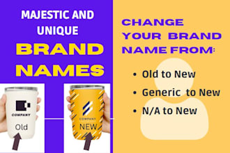 create unique business name brand name and design thumbnails