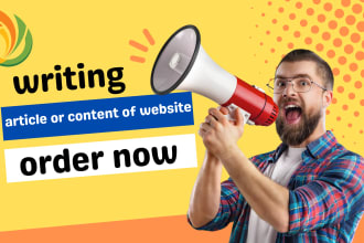 writing an article, website content, or marketing content