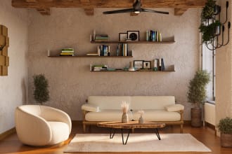 design and render 3d interiors for your home, office, cafe