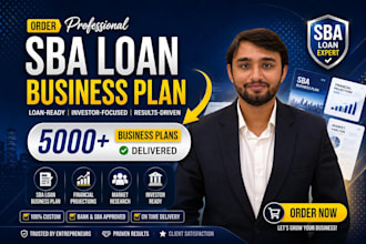 prepare sba business plan with financial model for sba loan