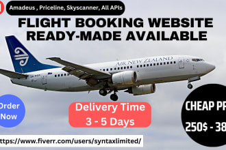 build flight booking API integration, ready made available