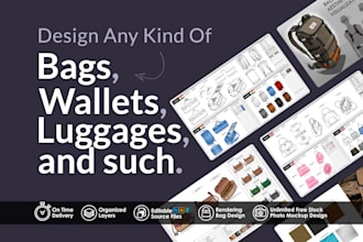 design any kind of bag and technical package for manufacture