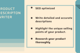 write highly converting product descriptions for amazon and shopify