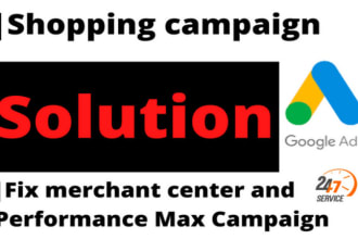 run google shopping ads and fix merchant center