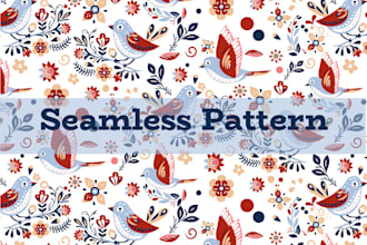 design customized pattern illustration for baby, kids for your business