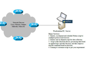 prepare generic and on demand python script for routers and switches