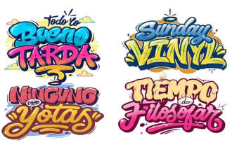 design eyecatching graffiti text, tags, t shirts, and logo