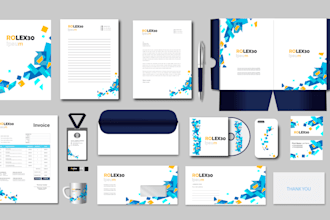do modern latter head invoice business cards stationery corporate identity